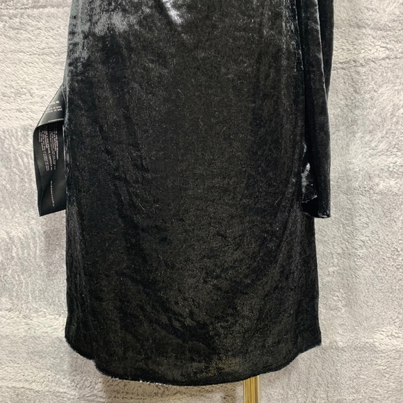 BCBGMAXAZRIA Women’s Black One Shoulder Velvet Cocktail Dress Size 4 NWT - Picture 3 of 10